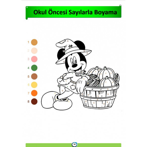 Okul Öncesi Sayılarla Boyama Kitabı - 3