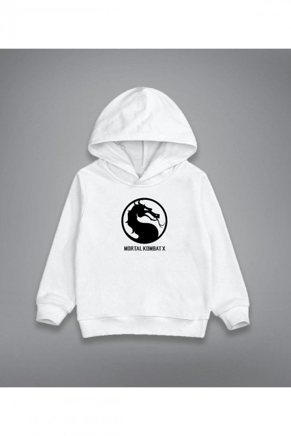 Mortal Kombat Özel Tasarım Baskılı Çocuk Kapşonlu Sweatshirt Hoodie - 1