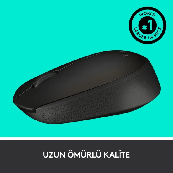 Logitech M171 USB Alıcılı Kablosuz Kompakt Mouse - Siyah - 5