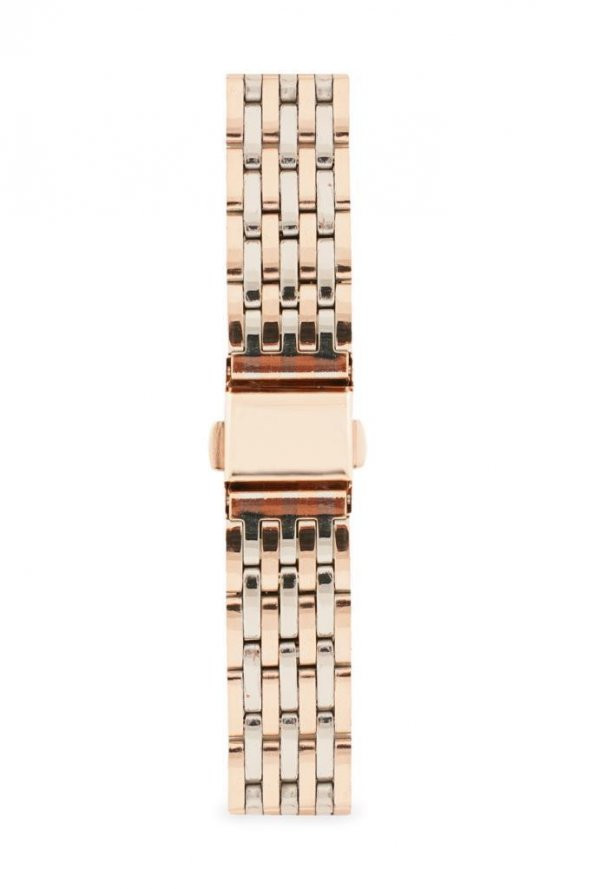 Minimal Kare Rose Kasa Rose Gümüş Kordon Kadın Kol Saati - 2