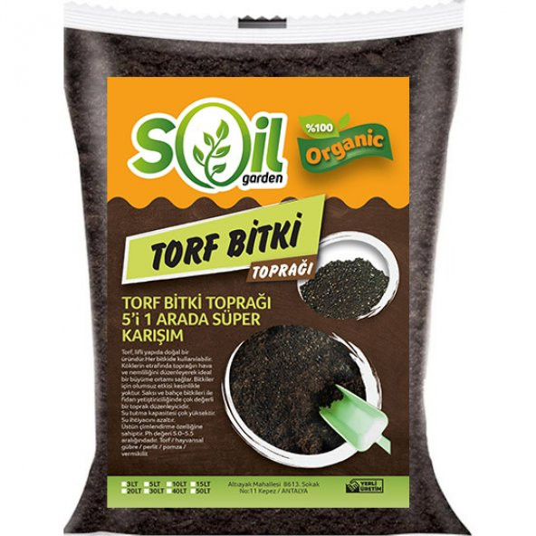 Soil Garden Bitki Toprağı 5'İ Bir Arada Süper Karışım 50 lt