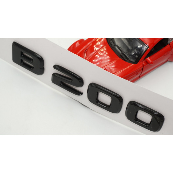 B 200 Bagaj Parlak Siyah ABS 3M 3D Yazı Logo - 4