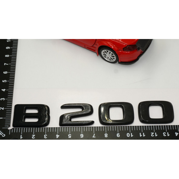 B 200 Bagaj Parlak Siyah ABS 3M 3D Yazı Logo - 5