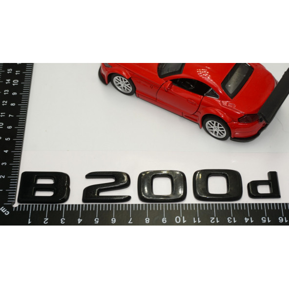 B 200d Bagaj Parlak Siyah ABS 3M 3D Yazı Logo - 5