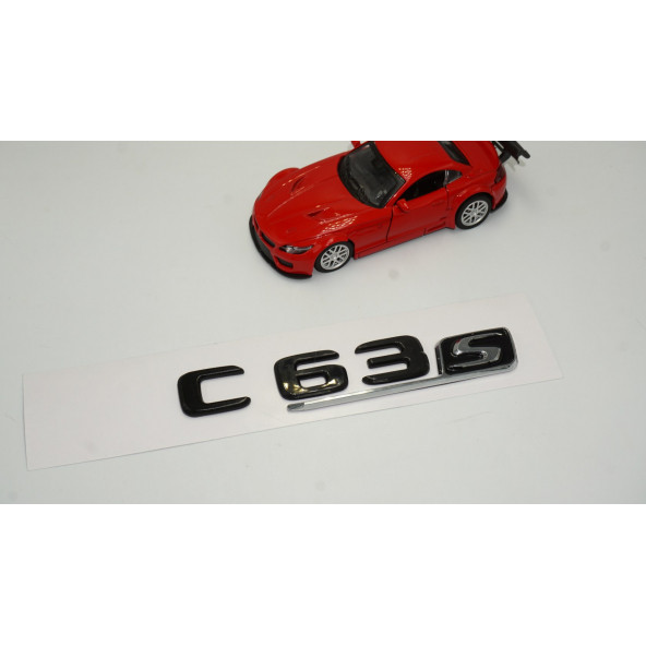 C 63S Bagaj Parlak Siyah ABS 3M 3D Yazı Logo - 2