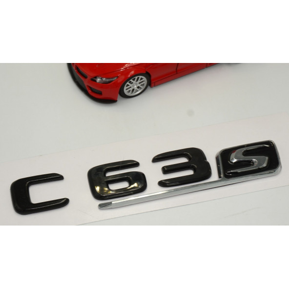 C 63S Bagaj Parlak Siyah ABS 3M 3D Yazı Logo - 3