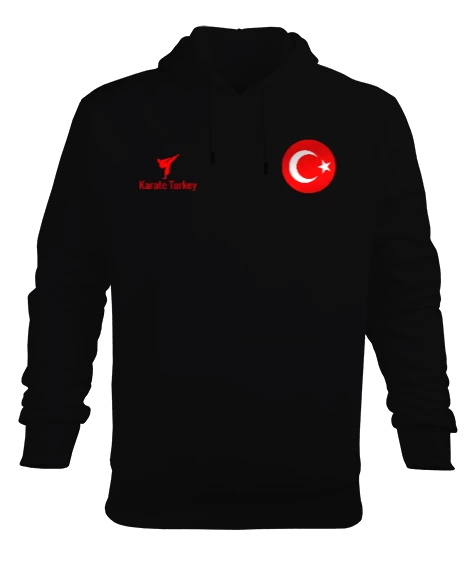 KARATE MİLLİ TAKIM SİYAH SWEATSHIRT Erkek Kapüşonlu Hoodie Sweatshirt