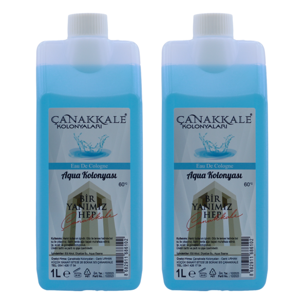 2 Adet Aqua (OKYANUS) Kolonyası - litrelik - (BİDON) Korumalı Kapak - Yeni Model - 2