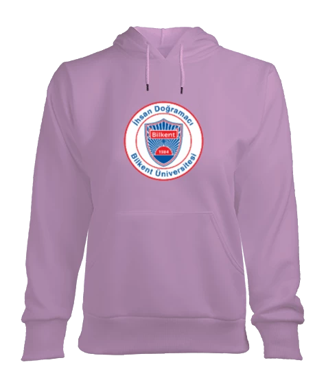 Bilkentli 1 Pembe 2 Kadın Kapşonlu Hoodie Sweatshirt