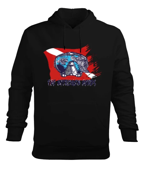 SD-09 Dalış Maskesi  Bayrak  Erkek Kapüşonlu Hoodie Sweatshirt