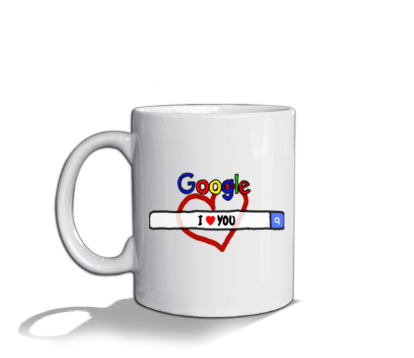Google Arama Motoru Tasarımlı Kupa Bardak Beyaz Kupa Bardak