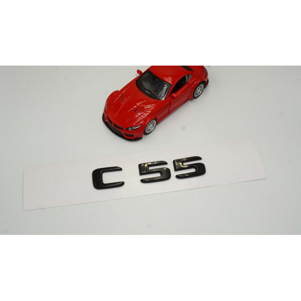 C 55 Bagaj Parlak Siyah ABS 3M 3D Yazı Logo - Resim 2