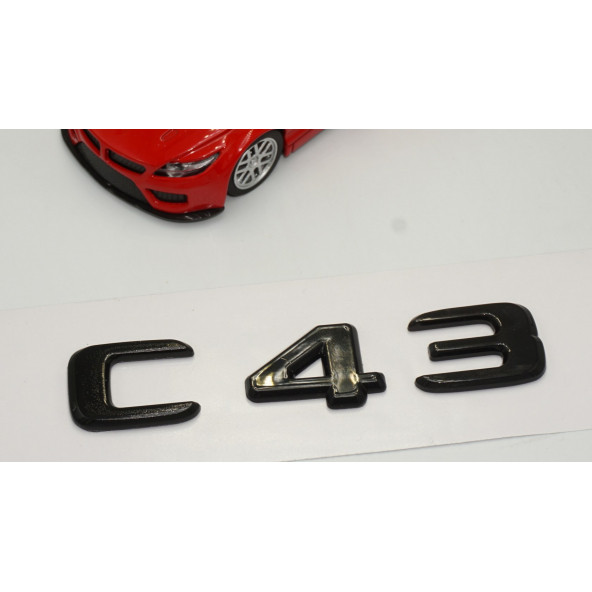 C 43 Bagaj Parlak Siyah ABS 3M 3D Yazı Logo - 3