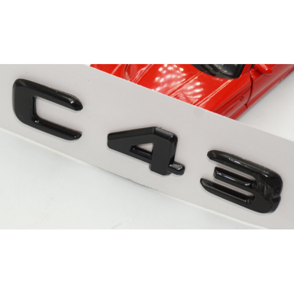 C 43 Bagaj Parlak Siyah ABS 3M 3D Yazı Logo - 4