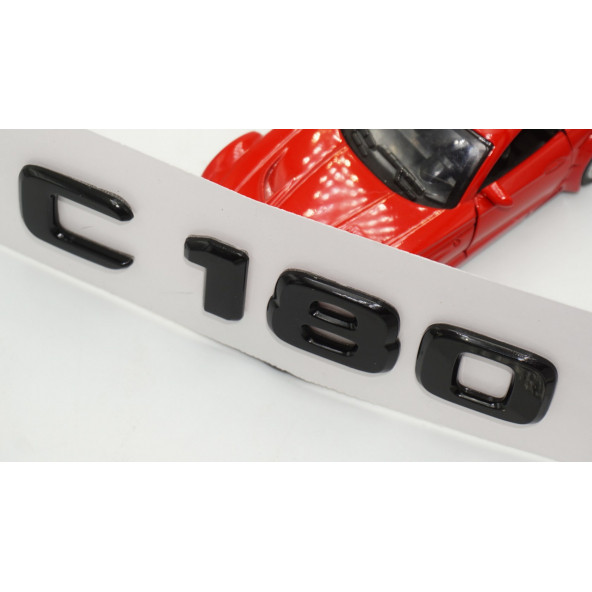 C 180 Bagaj Parlak Siyah ABS 3M 3D Yazı Logo - 4