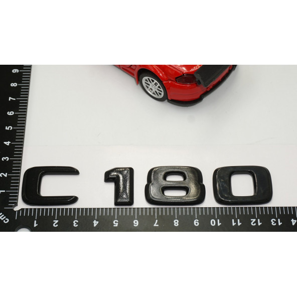 C 180 Bagaj Parlak Siyah ABS 3M 3D Yazı Logo - 5