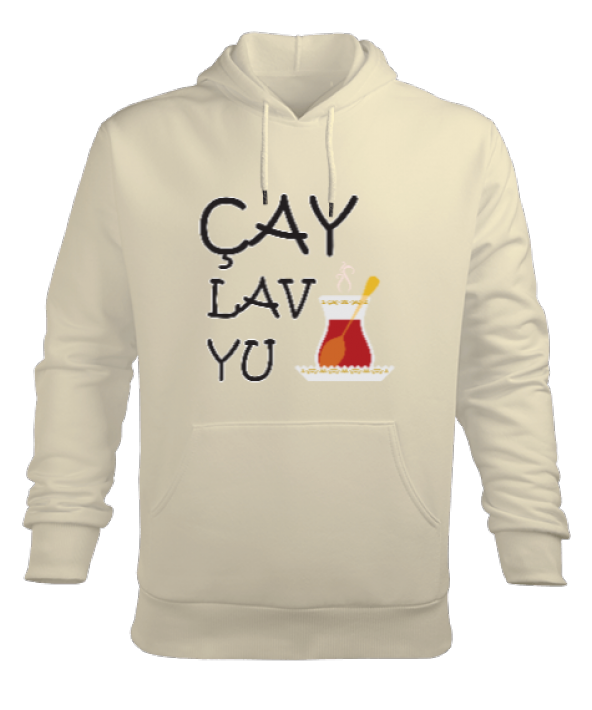 Çay Lav Yu temalı sweatshirt Erkek Kapüşonlu Hoodie Sweatshirt