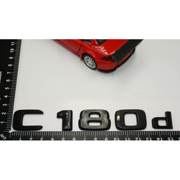 C 180d Bagaj Parlak Siyah ABS 3M 3D Yazı Logo - 5