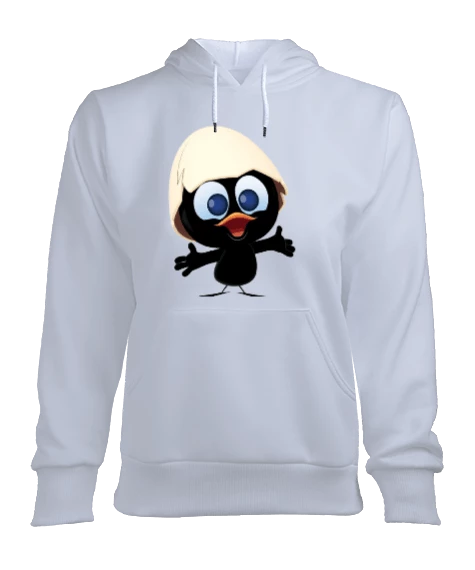 CALİMERO CİVCİV TASARIMLI KADIN TİŞÖRT Kadın Kapşonlu Hoodie Sweatshirt