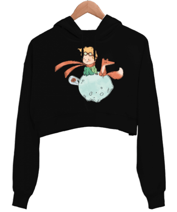 The Little Prince  Kadın Crop Hoodie Kapüşonlu Sweatshirt