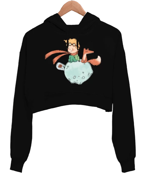 The Little Prince  Kadın Crop Hoodie Kapüşonlu Sweatshirt