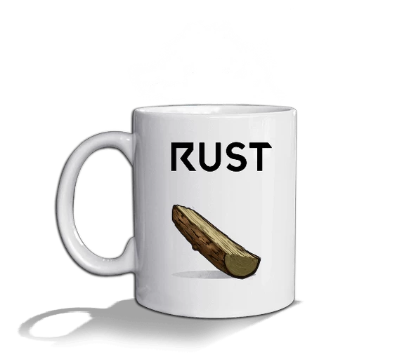 Rust Wood  Beyaz Kupa Bardak