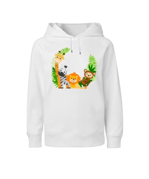 Sevimli Hayvanlar Çocuk Unisex Hoodie  Kapüşonlu