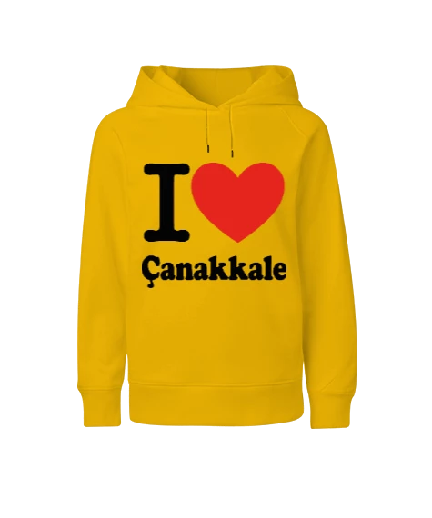 Çanakkale seviyorum baskılı erkek  Çocuk Unisex Hoodie  Kapüşonlu