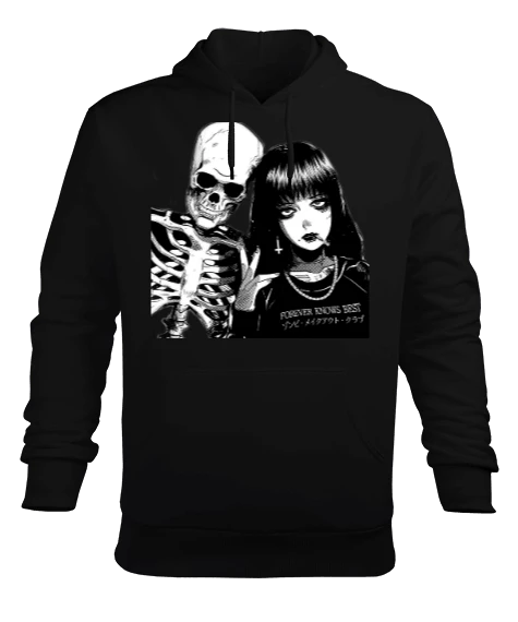 Gothic girl Erkek Kapüşonlu Hoodie Sweatshirt