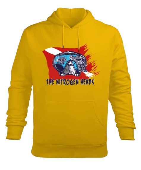 SD- 09 Dalış Maske Bayrak Erkek Kapüşonlu Hoodie Sweatshirt