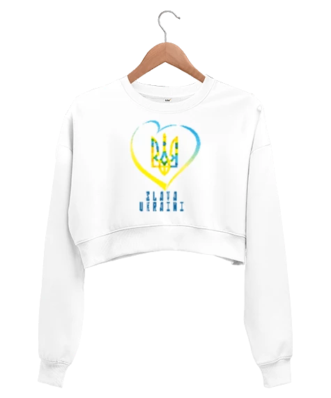 UKRAYNA SEYAHAT ARMA  UKRAINE  SLAVA UKRAINI UKRAINE YAŞASIN UKRAYNA Kadın Crop Sweatshirt