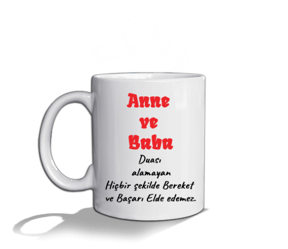 ANNE VE BABA Beyaz Kupa Bardak