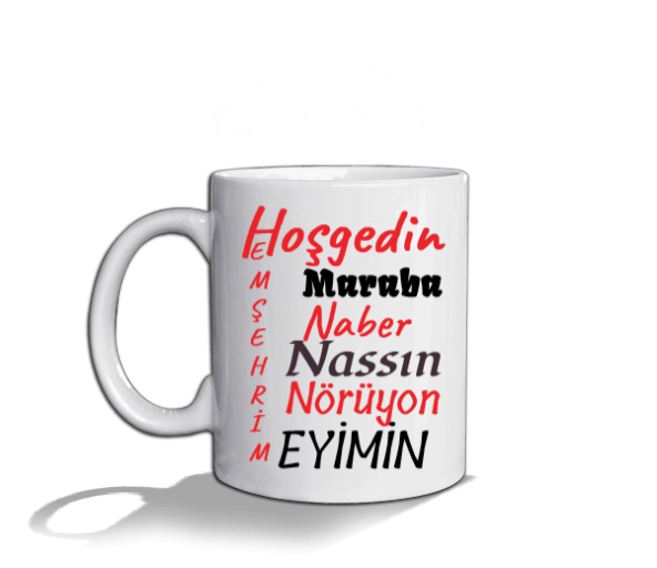 HEMŞEHRİM Beyaz Kupa Bardak