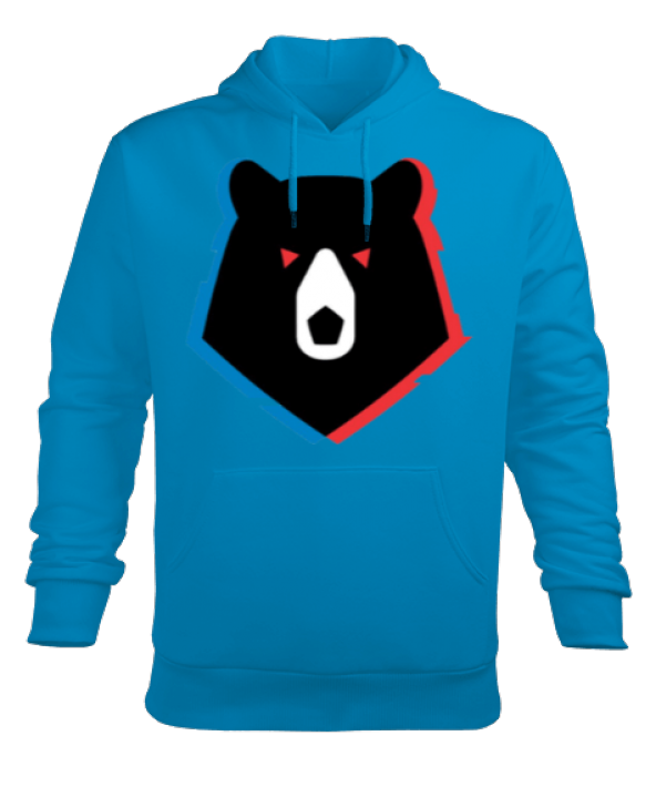 Mavi ayi Erkek Kapüşonlu Hoodie Sweatshirt
