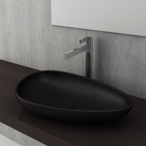 Bocchi Etna Çanak Lavabo 58 cm MAT SİYAH 1114-004-0125