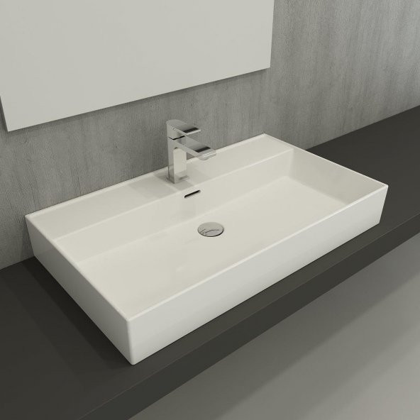 Bocchi Milano 80 Cm Lavabo 1377-001-0126 Parlak Beyaz