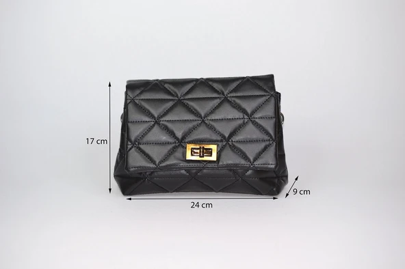 LİVA 2435 KAPİTONELİ ÇİFT BÖLMELİ KADIN OMUZ,ÇAPRAZ, GÜNLÜK ÇANTA - Resim 8