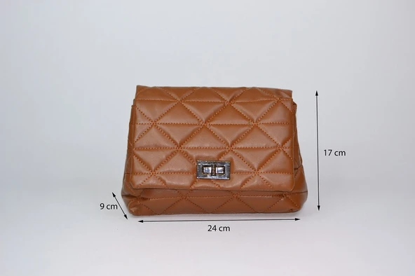 LİVA 2435 KAPİTONELİ ÇİFT BÖLMELİ KADIN OMUZ,ÇAPRAZ, GÜNLÜK ÇANTA - Resim 5