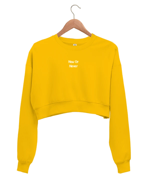 Now Or Never Kadın Crop Sweatshirt