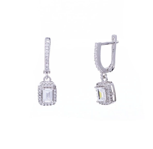 4-6 mm Baget Zirkon Taşlı 925 Ayar Gümüş 3'lü Kadın Set - 5