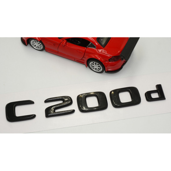 C 200d Bagaj Parlak Siyah ABS 3M 3D Yazı Logo - 3