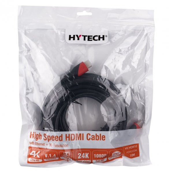 HYTECH HY-HDM10  10m HDMI=> HDMI KABLO,ALTIN UÇ,24 - 2