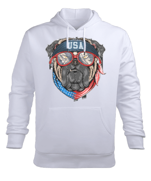Amerikan Bulldog Amerikan rüyası Erkek Kapüşonlu Hoodie Sweatshirt