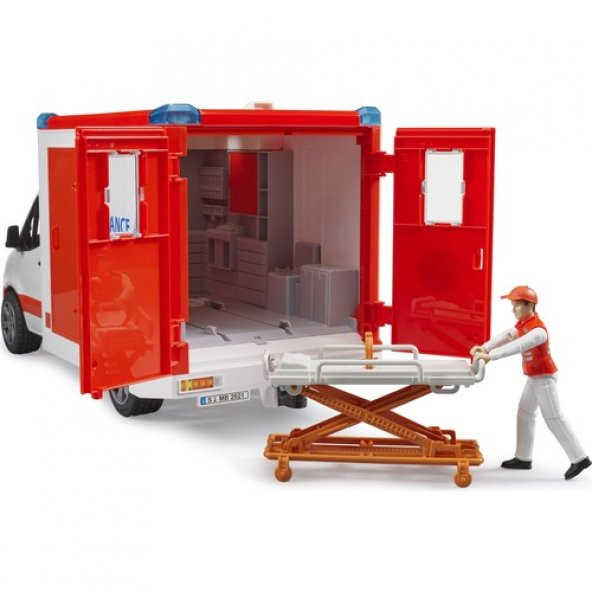 Bruder Mercedes Benz Sprinter Sirenli Ambulans Ve Ekibi 02676 Lisanslı Ürün - 4