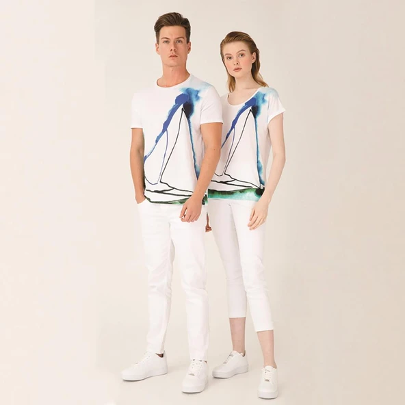 Anemoss Yelken Beyaz Erkek T-Shirt - 4
