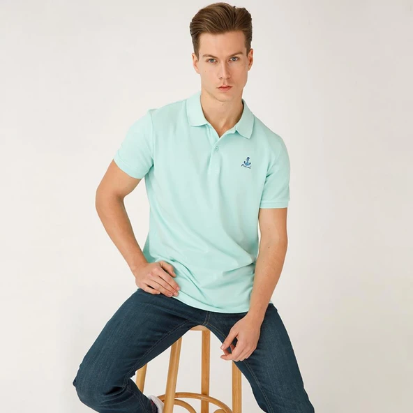 Anemoss Yelken Yeşil Erkek Polo Yaka T-Shirt - 6
