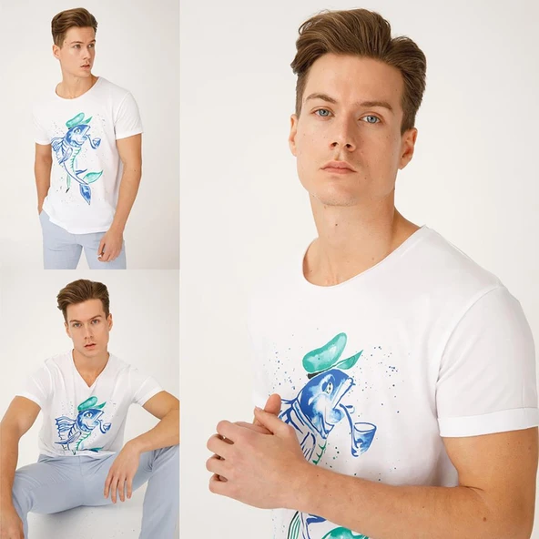 Anemoss Kaptan Balık Erkek T-Shirt - 6