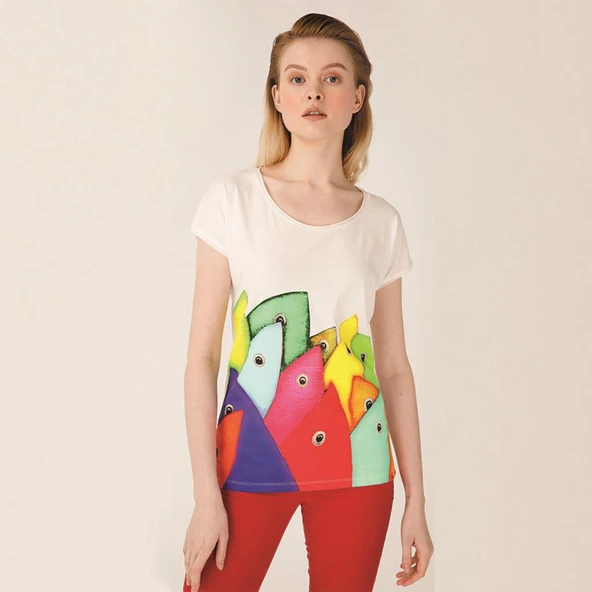 Biggdesign Bereket Balıkları Kadın T-Shirt - 5