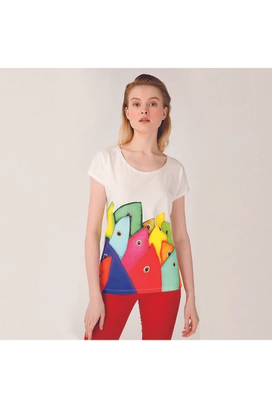 Biggdesign Bereket Balıkları Kadın T-Shirt - Resim 12