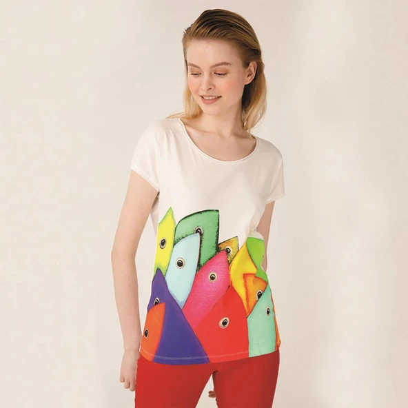 Biggdesign Bereket Balıkları Kadın T-Shirt - 6